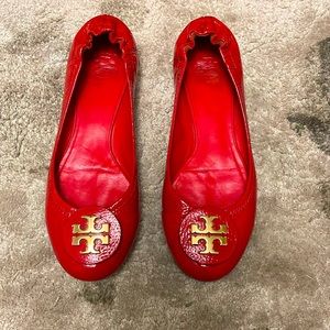 Tory Burch Red Patent Leather Shoes